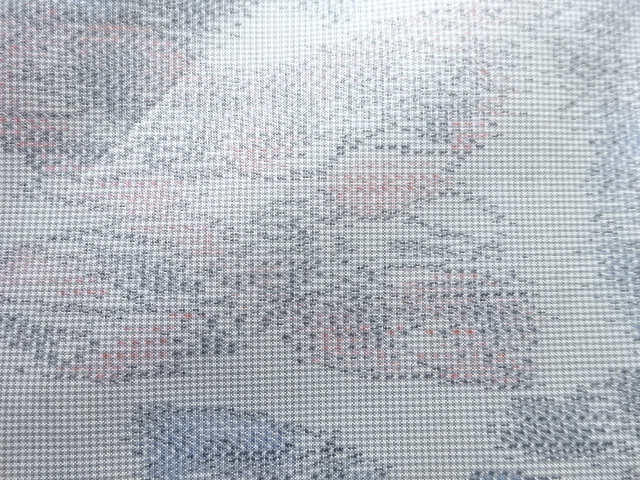 アンティーク　葉模様織出し本場大島紬着物